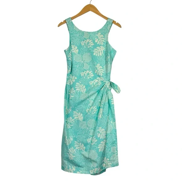 Patagonia Pataloha Dress Womens Sz 4 Organic Cotton True Wrap Smocked Sundress - Picture 4 of 12